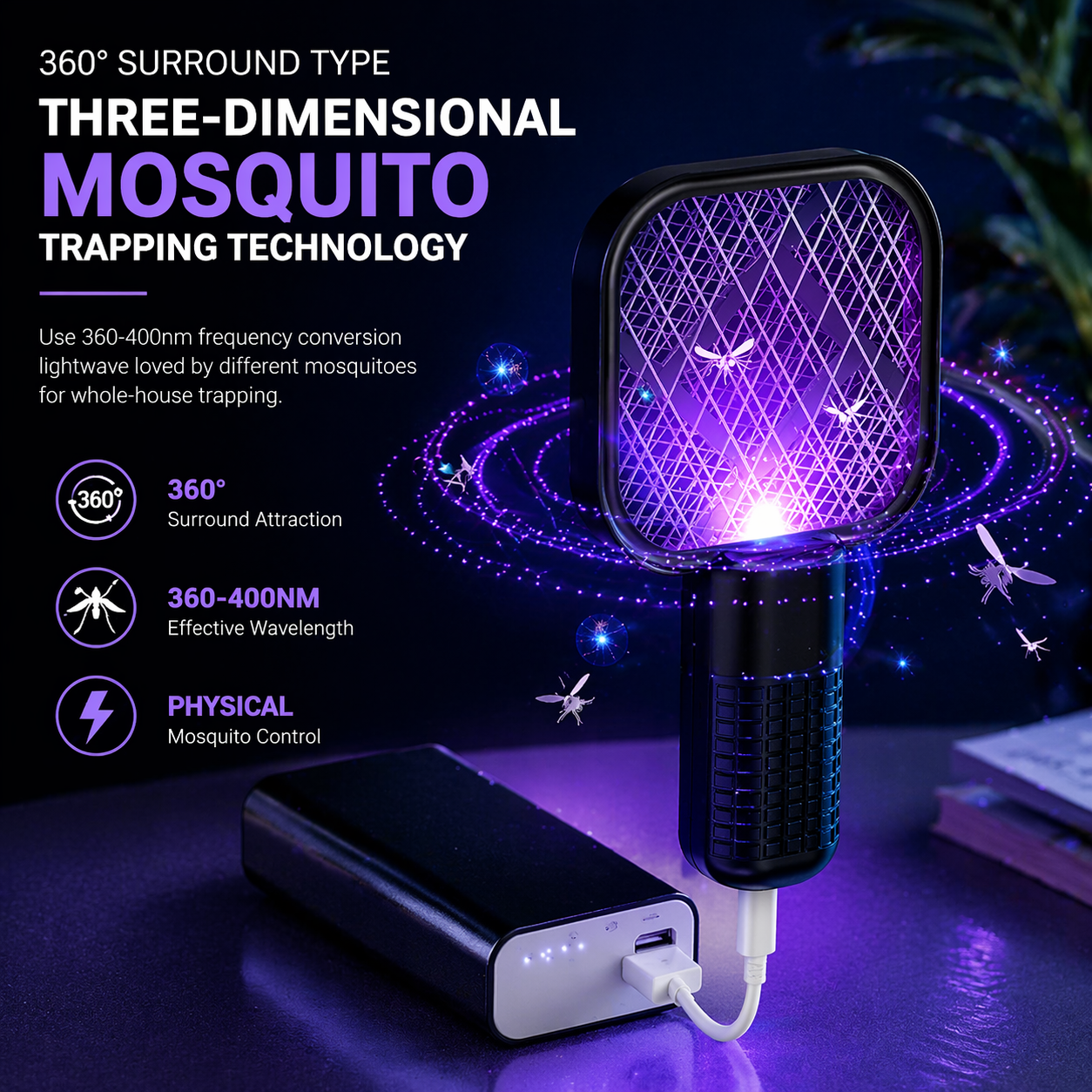 Electric Mosquito Killer Racket Lamp