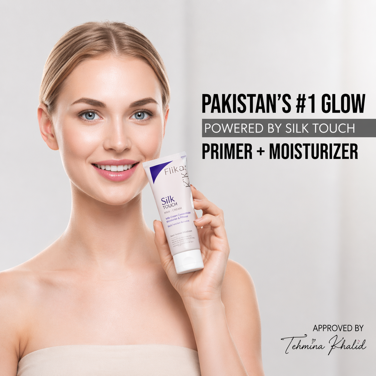 Flicka Silk Touch 3-in-1 Primer Pore-Blurring Milk-Cream Primer & Moisturizer (Original)